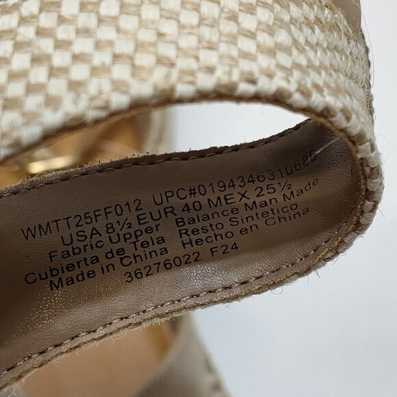 Time And Tru Platform Espadrilles Woven Ankle Strap Size 8.5 Adjustable Buckle - Picture 10 of 10